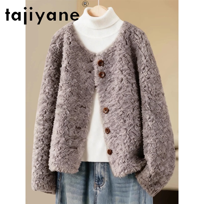 TAJIYANE Abrigo de Piel Autént - Wool Coat Peacoat reseña y precio
