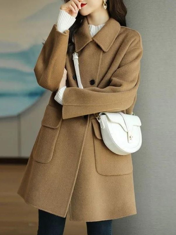 Elegante Abrigo de Lana de Lon - Wool Coat Peacoat reseña y precio